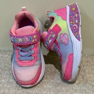 Skechers Kids' Pink and Rainbow Sneakers